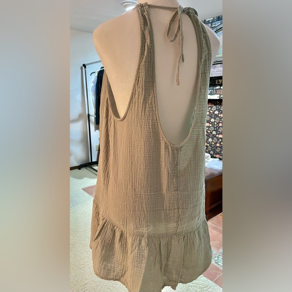 xhilaration 100% cotton halter top, dress or cover-up size XL Waffle texture - Picture 9 of 12